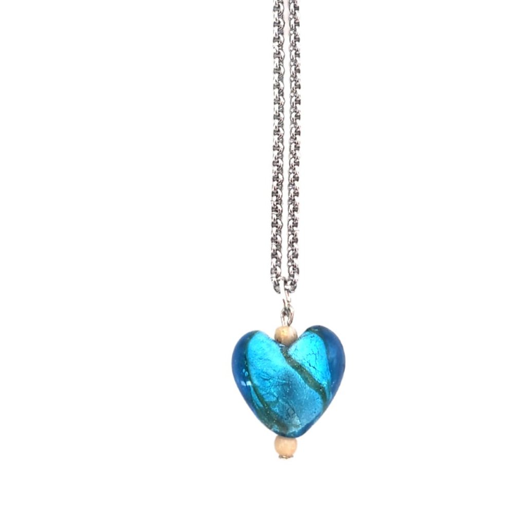 Turquoise Glass Necklace